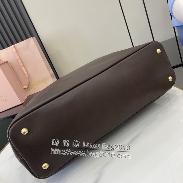 miumiu專櫃繆繆最新款女士Nappa羊皮革手提包 jh2340型號：5BG291